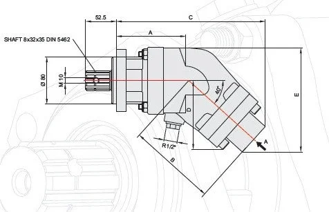 Аксиально-поршневой гидравлический насос 45 л/мин- фото № 4