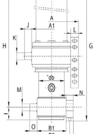 Гидроцилиндр 3-х штоковый (FC129-3-3880)- фото № 2
