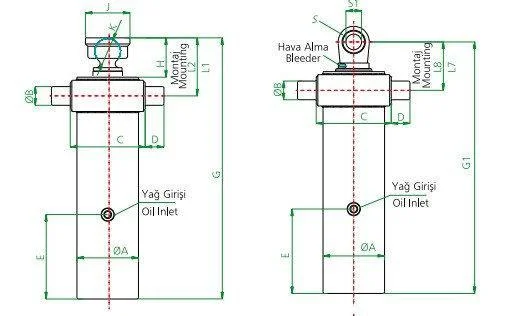 Гидроцилиндр на самосвал 5-ти штоковый с внешним кожухом (длина 1 штока 757 мм) тип К- фото № 3