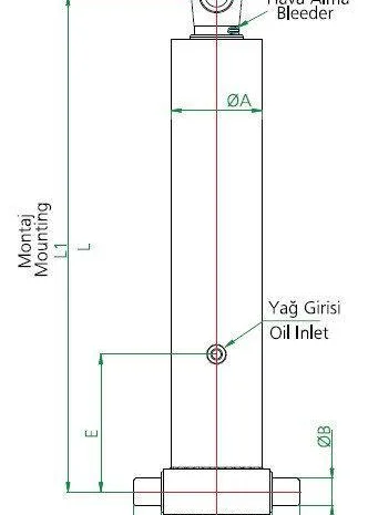 Гидроцилиндр самосвала 3-х штоковый (длина 1 штока 1342 мм)тип С- фото № 2