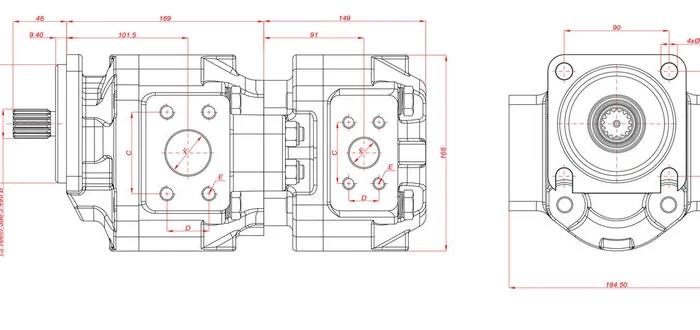 Гидронасос на JCB 3CX тандем- фото № 1