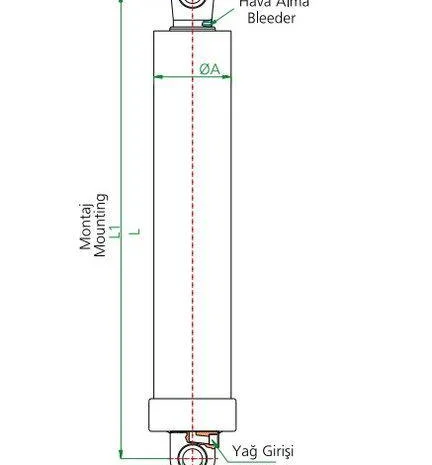 Гидроцилиндр для самосвала 4-х штоковый (длина 1 штока 1482 мм) тип В- фото № 2