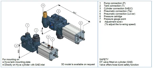 Гидрораспределительный клапан HYVA 150 л/мин- фото № 4