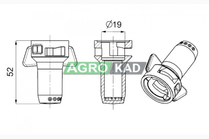 Ковпачковий заправник для КАС08 довгий- фото № 2