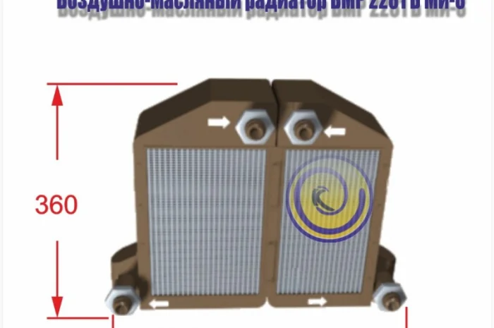 Воздушно-масляный радиатор ВМР 5349 Т ( ВМР 2281 Б ) Ми-8- фото № 1