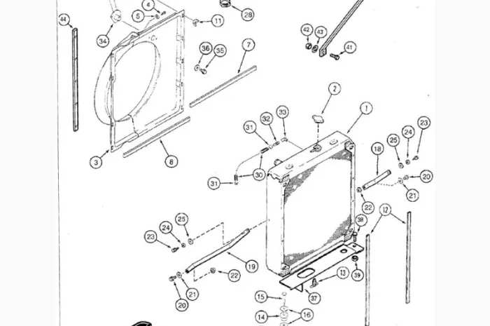Радиатор водяного охлаждения двигателя комбайна CASE 2188/2388- фото № 2