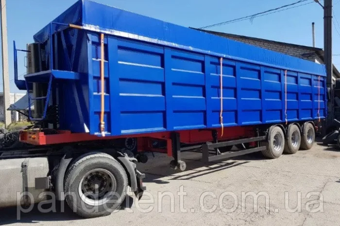 Тент на зерновоз под заказ, полог ПВХ накидка под трубу с кольцами- фото № 3