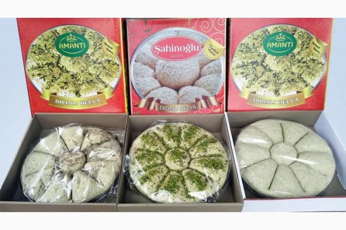 Турецкая халва, Тахинная халва упаковка упаковка 5 кг. оптом в розницу. Восточные сладости- фото № 1