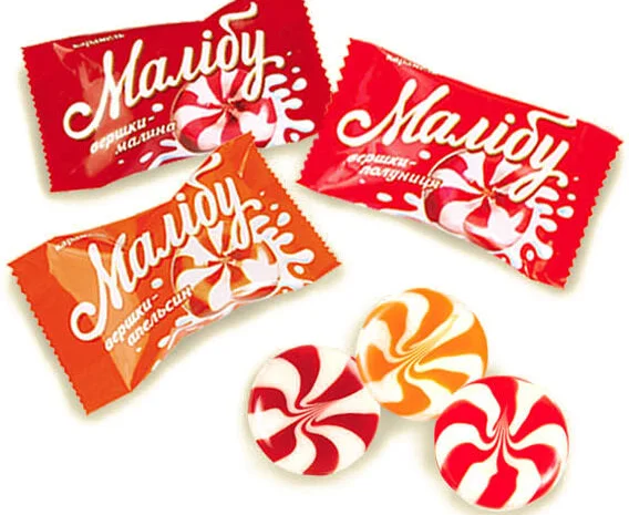 Шоколадные конфеты, вафельные конфеты, леденцы Малибу, Рачки, нуга и ирисы- фото № 1