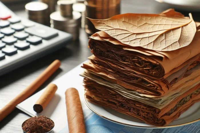 Для крафтових виробів - тютюновий лист- фото № 1