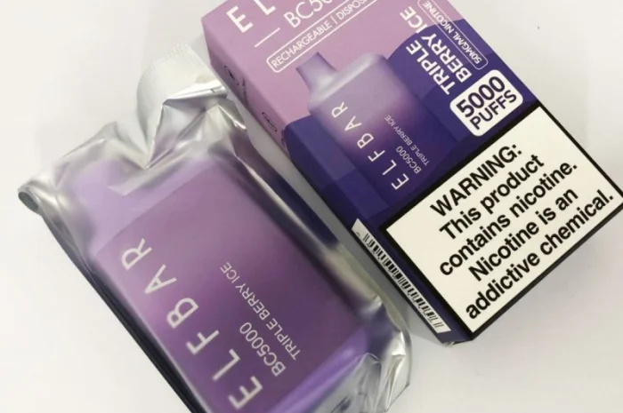 Електрона сигарета Elfbar BC 5000 тяг, 5% • Потрійна ягода з льодом •- фото № 4