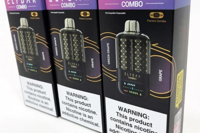 Сигарета ELF BAR COMBO 25000 тяг. Перемикання смаків. Зелене яблуко-Виноград- фото № 2