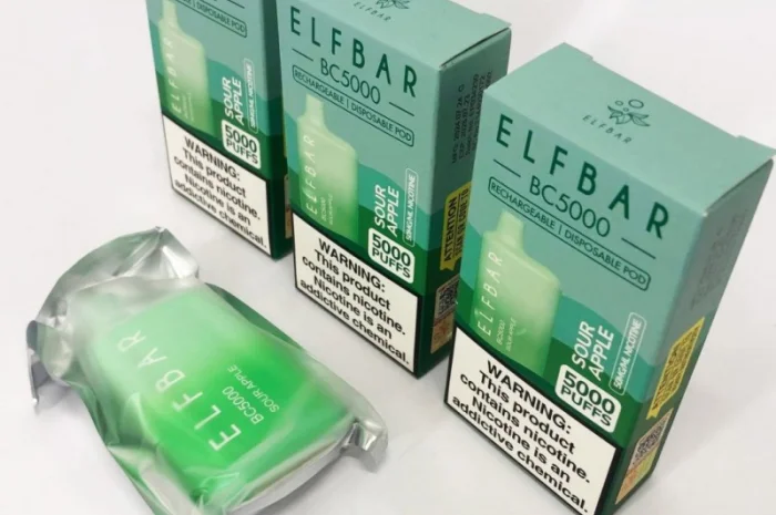 Ел сигарета ELF BAR 5000 тяг Кисле яблуко 5%- фото № 1