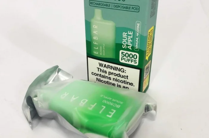 Ел сигарета ELF BAR 5000 тяг Кисле яблуко 5%- фото № 4