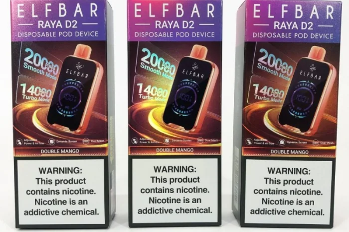 Електрона сигарета ElfBar Raya 20000 тяг •Подвійне Манго•- фото № 3