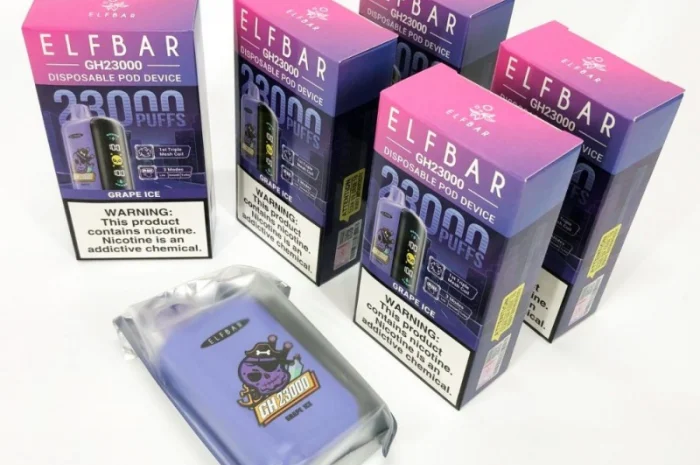 Електрона сигарета ELF BAR 5% 23000 тяг (Льодяний Виноград)- фото № 4