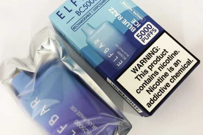 Електрона сигарета Elfbar BC 5% 5000 тяг • Синя малина з льодом •- фото № 3