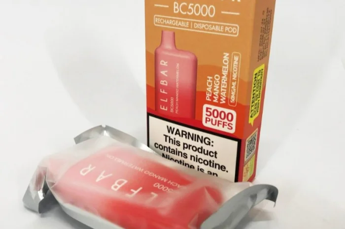 Е-сигарета ELF BAR 5000 тяг, 5% •Персик•Манго•Кавун- фото № 5