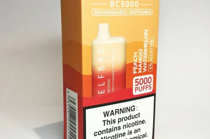 Е-сигарета ELF BAR 5000 тяг, 5% •Персик•Манго•Кавун- фото № 7