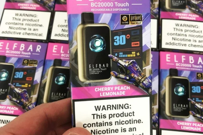 Сенсорна сигарета ELFBAR ВС 20000 тяг • Вишня • Персик • Лимонад •- фото № 4