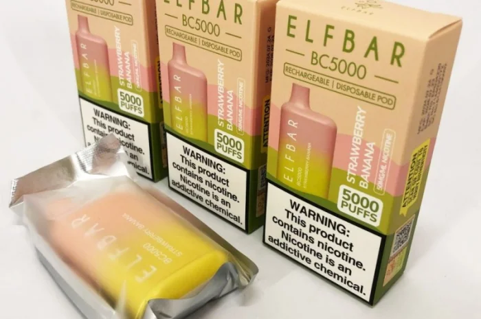 Ел сигарета ELF BAR 5000 тяг Полуниця-Банан 5%- фото № 2