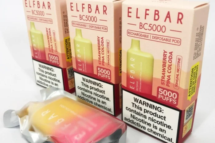 Ел сигарета ELF BAR 5000 тяг Полунична Піна Колада 5%- фото № 2