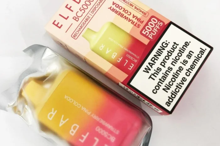 Ел сигарета ELF BAR 5000 тяг Полунична Піна Колада 5%- фото № 4