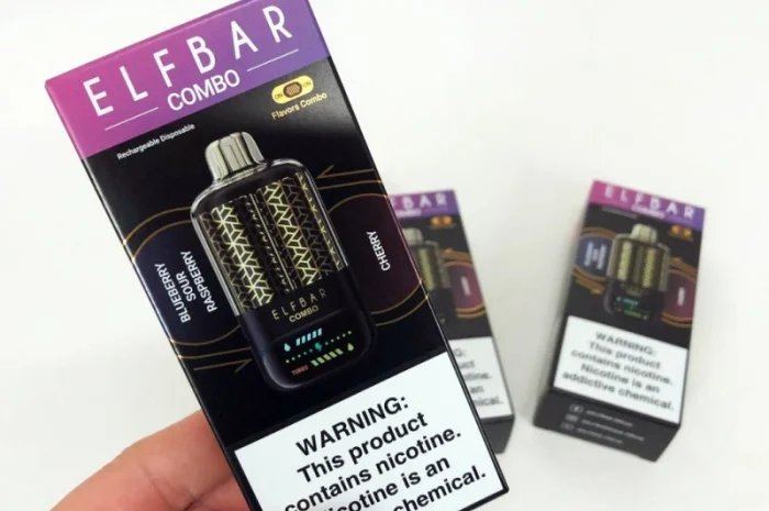 Електронка ELFBAR Combo 25000 тяг. Перемикання смаків:Чорниця-Кисла Малина<=>Вишня- фото № 2