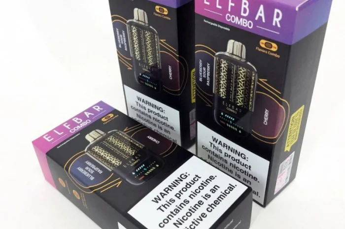 Електронка ELFBAR Combo 25000 тяг. Перемикання смаків:Чорниця-Кисла Малина<=>Вишня- фото № 3