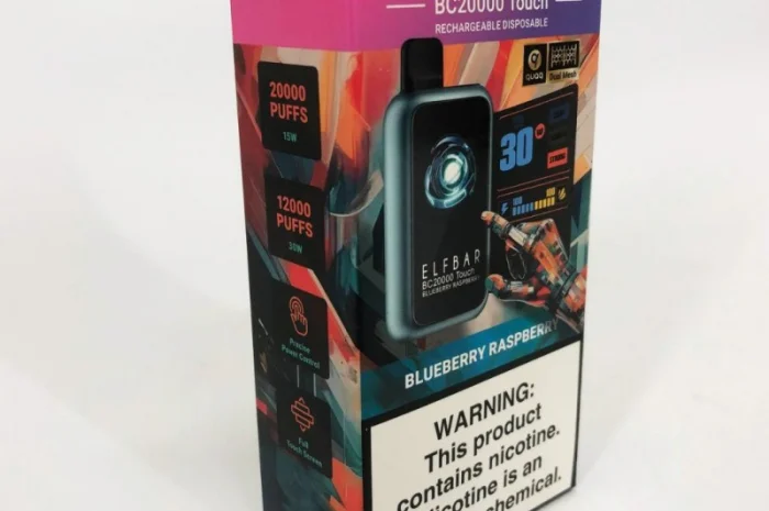 Сенсорна сигарета ELFBAR ВС 20000 тяг • Чорниця • Малина •- фото № 2