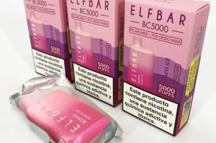 Електрона сигарета Elfbar BC 5000 тяг, 5% • Персик з льодом •- фото № 2