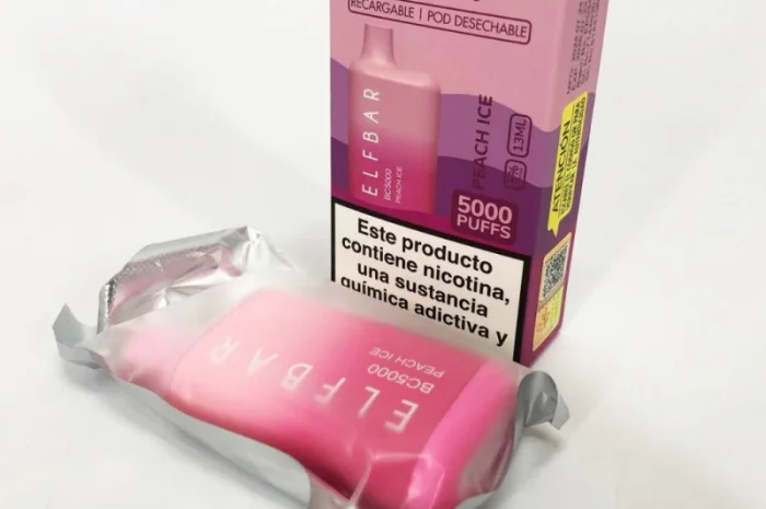 Електрона сигарета Elfbar BC 5000 тяг, 5% • Персик з льодом •- фото № 3