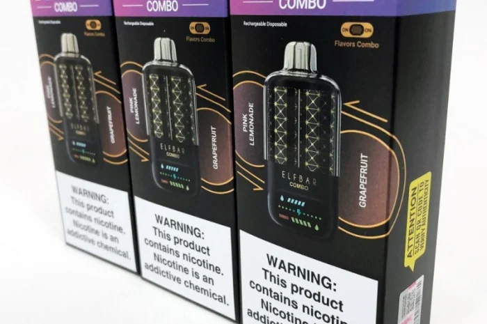 Сигарета з перемиканням смаків ELF BAR 25000 тяг • Рожевий лимонад <=> Грейфрут •- фото № 2