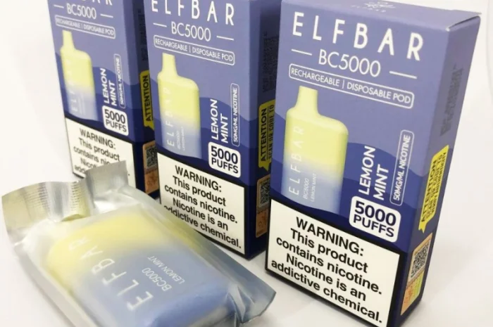 Електрона сигарета ELF BAR BC 5000 тяг (Лимон Мята ) 5%- фото № 2