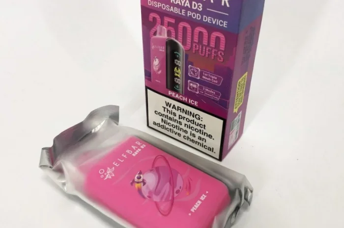 Персик з Льодом ••• Сигарета ELF BAR Raya 25000 тяг- фото № 1