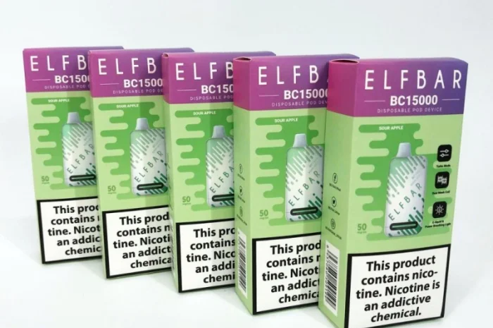 Ел сигарета ELF BAR 5% 15000 тяг Кисле Яблуко- фото № 2