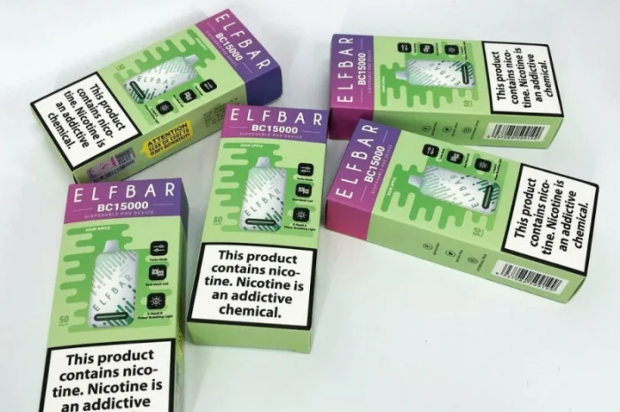 Ел сигарета ELF BAR 5% 15000 тяг Кисле Яблуко- фото № 3