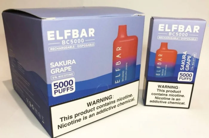 Електрона сигарета Elfbar BC 5% 5000 тяг • Сакура-Виноград •- фото № 3