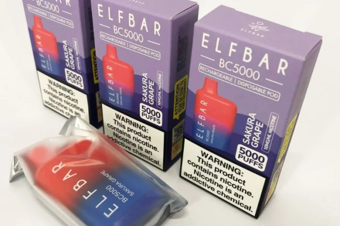 Електрона сигарета Elfbar BC 5% 5000 тяг • Сакура-Виноград •- фото № 4