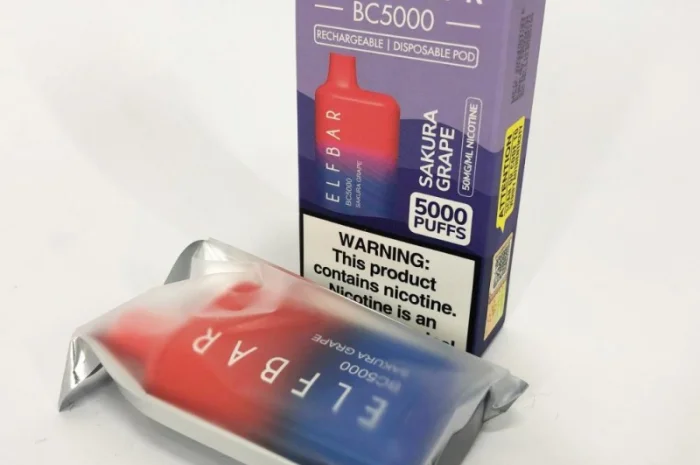 Електрона сигарета Elfbar BC 5% 5000 тяг • Сакура-Виноград •- фото № 1