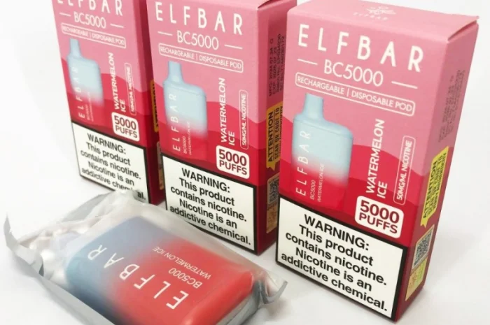 Електрона сигарета ELF BAR BC 5000 тяг, 5% • Кавун з Льодом •- фото № 2