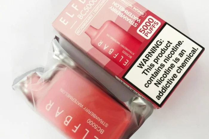 Електрона сигарета ELF BAR BC 5000 тяг (Полуниця-Кавун) 5%- фото № 2