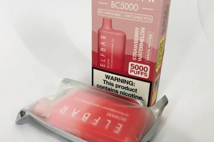 Електрона сигарета ELF BAR BC 5000 тяг (Полуниця-Кавун) 5%- фото № 4