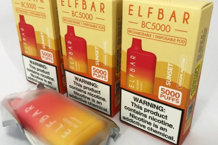 Електрона сигарета ELF BAR BC 5000 тяг (Персик-Манго) 5%- фото № 3