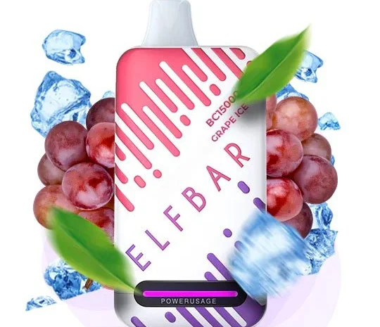 Е-сигарета ELF BAR 5% 15000 тяг, Льодяний Виноград- фото № 1