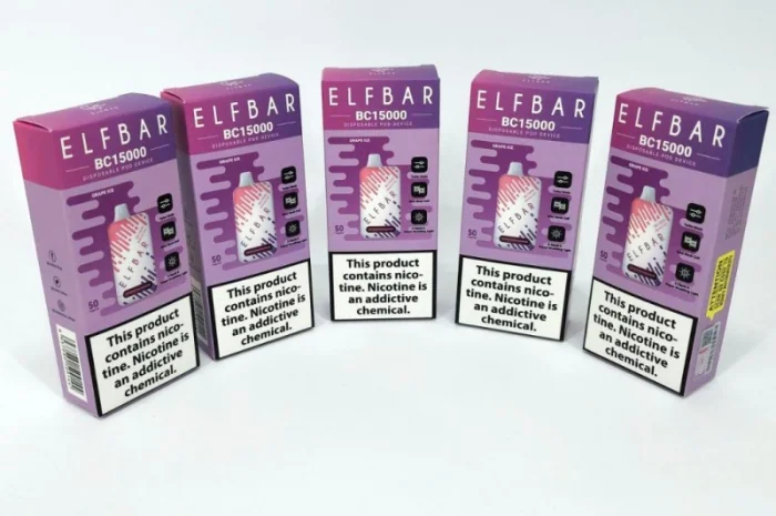 Е-сигарета ELF BAR 5% 15000 тяг, Льодяний Виноград- фото № 3