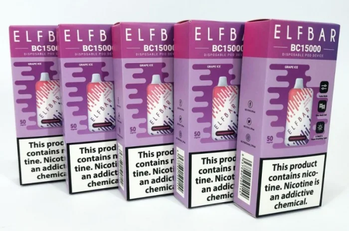 Е-сигарета ELF BAR 5% 15000 тяг, Льодяний Виноград- фото № 4