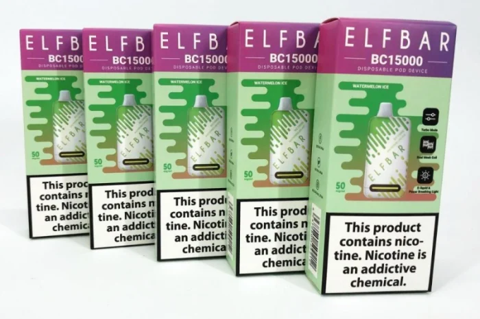 Е-сигарета ELF BAR 5% 15000 тяг, Льодяний Кавун- фото № 3