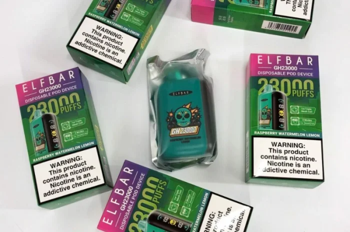 Електрона сигарета ELF BAR GH 5% 23000 тяг, Малина Кавун Лимон- фото № 4