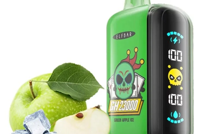 Електрона сигарета ELF BAR GH 5% 23000 тяг, Льодяне Зелене Яблуко- фото № 1